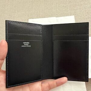 NWT Men’s MC2 Euclide Black Box Leather Card Holder